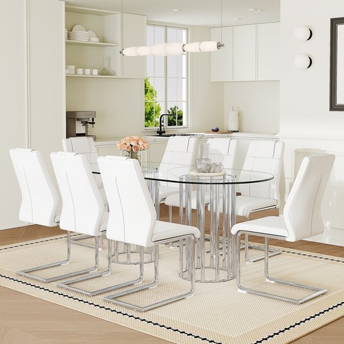 Inch oval glass dining - 71,