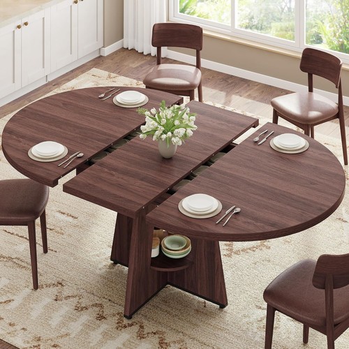 Extendable dining table round - table,