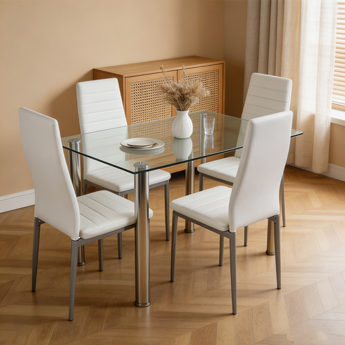 Piece dining set - set, glass